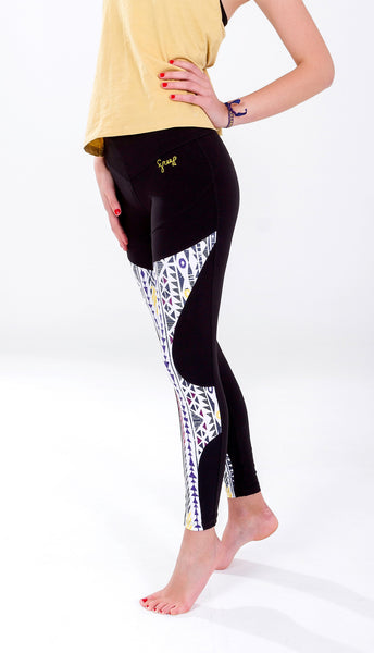 Amazing leggings for Yoga or Workout with a secret pocket, design by Free Flying Fish . Yoga Clothes, Printed Leggings, Print Leggings, Yoga Pants, Yoga for Women, Active Clothing, Women Workout, Workout for Women, Free Flying Fish, Fly Wear, best leggings, activewear