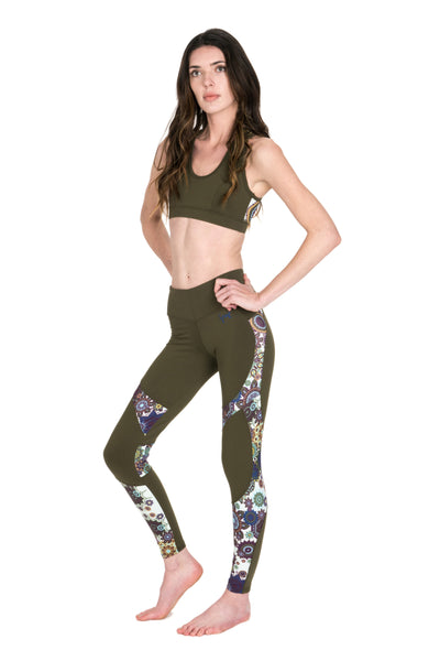 Flywear Mandala Olive Leggings