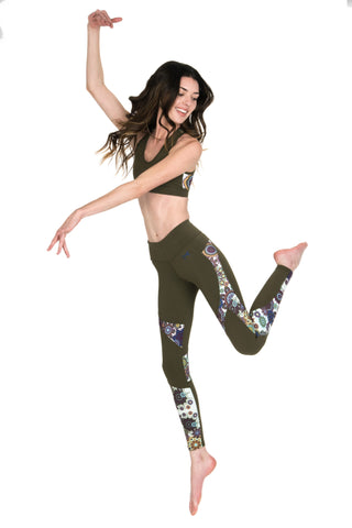 Flywear Mandala Olive Leggings